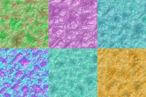 Set of crystal stone seamless generated textures Stock Illustration