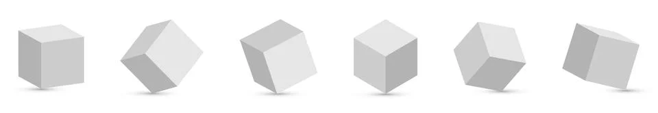 Set of cube icons Stock Illustration