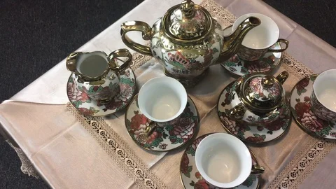 Set of cups 2 Stock Footage 93716776