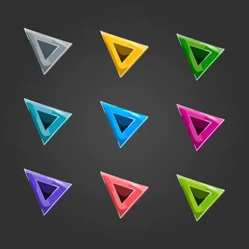 Set cursors different colors Stock Illustration