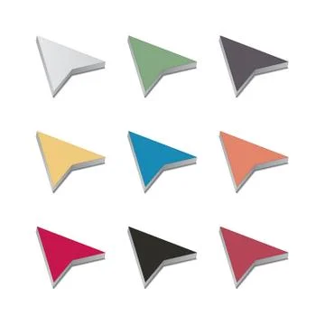 Set cursors, vector illustration. Illustrazione stock