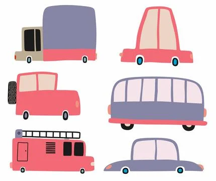 Set of cute car . vector illustration イラスト素材