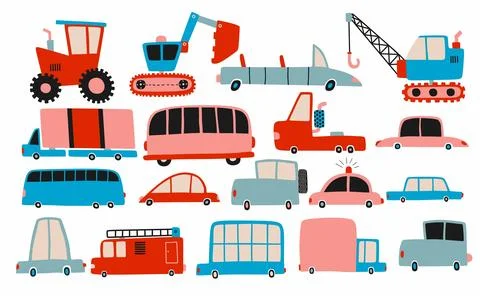 Set of cute car . vector illustration イラスト素材