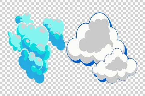 Set of cute cartoon cloud vector icon design 스톡 일러스트