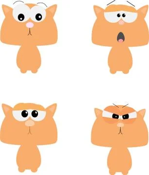 Set of cute cats Stock-Illustration