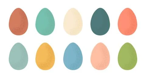 Set of cute colorful Easter eggs. Traditional religious Easter symbols. Dec.. Stock-Illustration