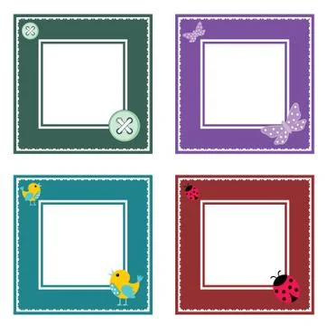 Set of cute frame Stock Illustration