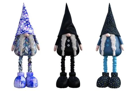Set of cute Gnomes isolated on white. Stock Illustration