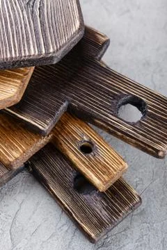 Set of cutting boards Stock Photos