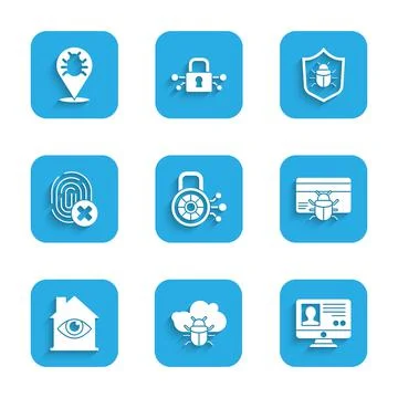 Set Cyber security, System bug on a cloud, Create account screen, in credit card Illustrazione stock