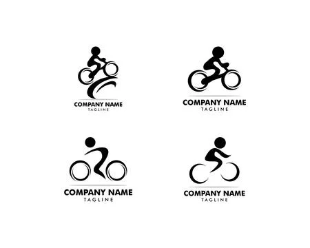 Set of Cycle Sport Logo Template Design Stock Illustration