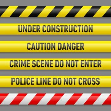 Set of danger tapes Stock Illustration