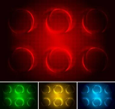 Set of dark abstract backgrounds with circles Set of dark abstract backgro... 写真素材
