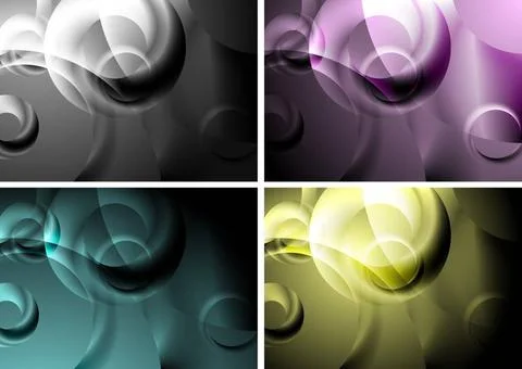 Set of dark abstract backgrounds (eps 10 vector) Set of dark abstract back... 写真素材