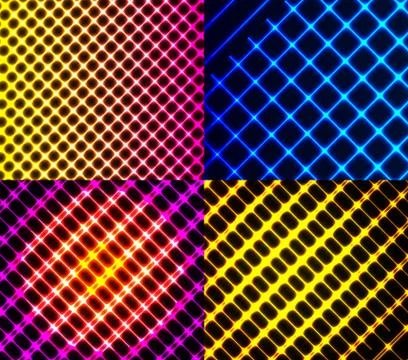 Set of dark abstract spectrum background lines. Vector Stock Illustration
