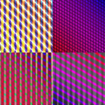 Set of dark abstract spectrum background lines. Vector Stock Illustration