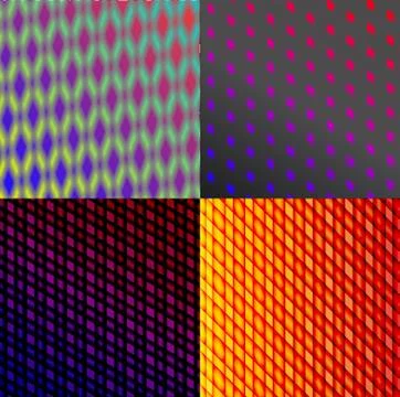 Set of dark abstract spectrum background lines. Stock Illustration