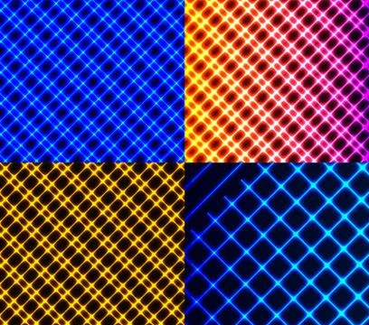 Set of dark abstract spectrum background lines. Stock Illustration