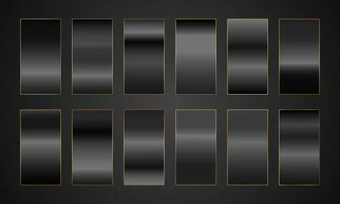 Set of dark black gradient Stock Illustration