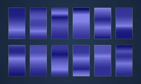 Set of dark blue gradient Stock Illustration