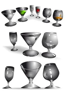 Set of dark glasses Stock Illustration
