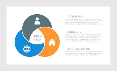Set of dark gray, blue and orange elements for infographic presentation slides 스톡 일러스트