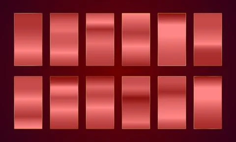 Set of dark red gradient Stockillustratie