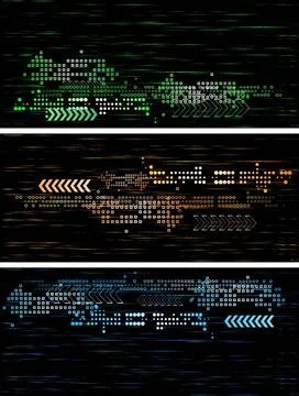 Set of dark tech banners - eps 10 Set of dark tech banners - eps 10 Copyri... 스톡 사진