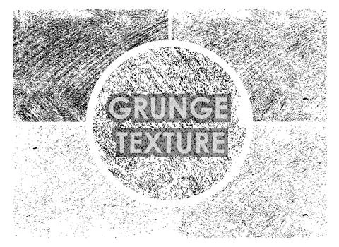 Set of dark wall grunge textures with different number of spots on transparen Illustrazione stock