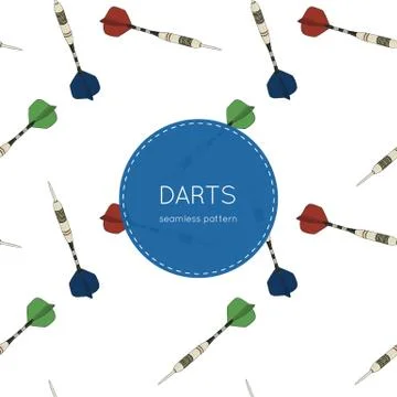 Set of darts. Vector illustration.seamless pattern. Stock Illustration