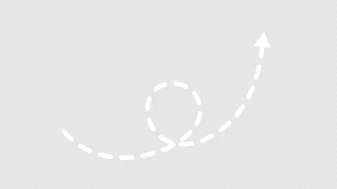 A Set of dashed arrows: simple motion graphic animation of a clean minimal style Stock Footage 274326134