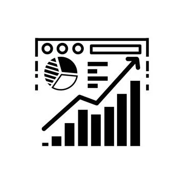 Set of Data analysis icon. Financial Analytics pack symbol template for graph Stock Illustration