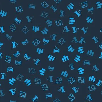 Set Data exchange with hhd, Aviation bombs, Car sharing and on seamless pattern Stock Illustration