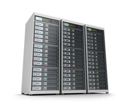 Set of data servers 库存插图