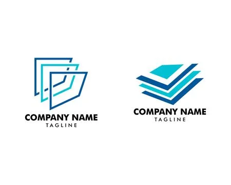 Set of Data Storage Icon Vector Logo Template Stock Illustration
