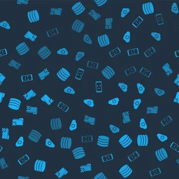Set Database, Cloud sync refresh, Dead mobile and Delete folder on seamless p 스톡 일러스트