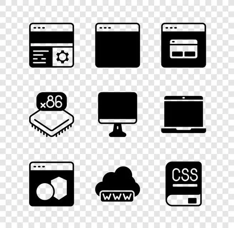 Set Debugging, Browser window, Search engine, Software, Web development, Books Stock Illustration