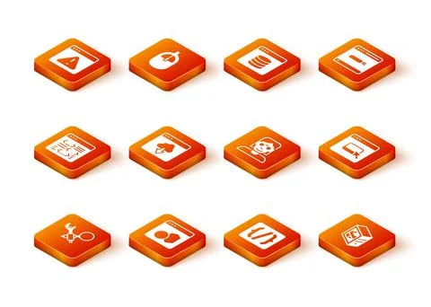 Set Debugging, Software, Cloud technology data transfer, Programming language Stock Illustration