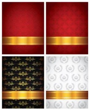 Set of decorative backgrounds Stock Illustration