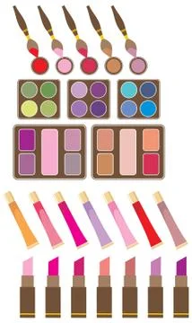 Set of decorative cosmetics Stock Illustration