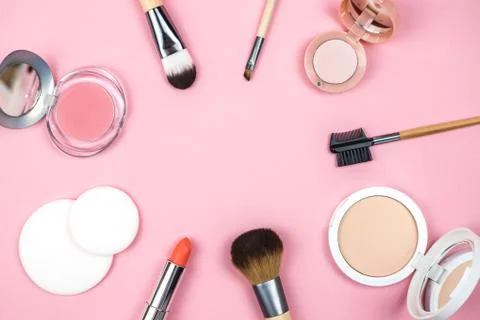 Set of decorative cosmetics for make up. Stock Photos