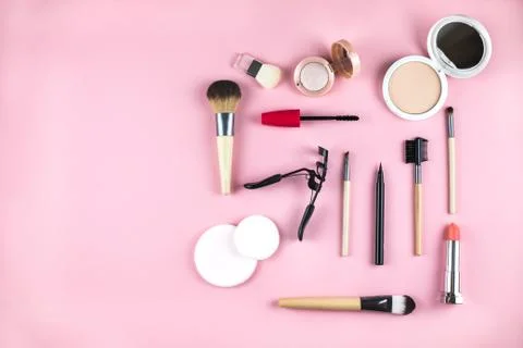 Set of decorative cosmetics for make up. Stock Photos