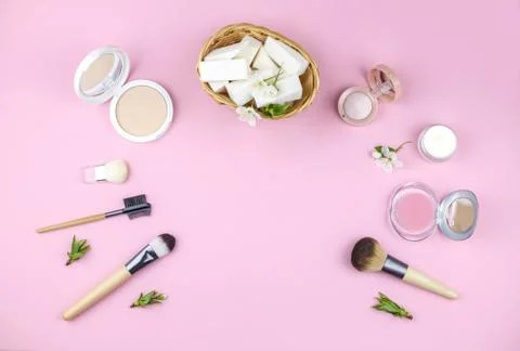 Set of decorative cosmetics for make up. Stock Photos