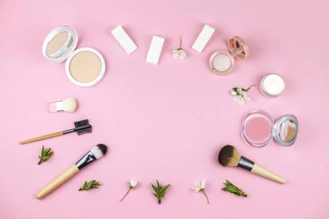Set of decorative cosmetics for make up. Stock Photos