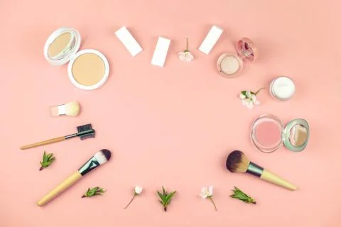 Set of decorative cosmetics for make up. Stock Photos