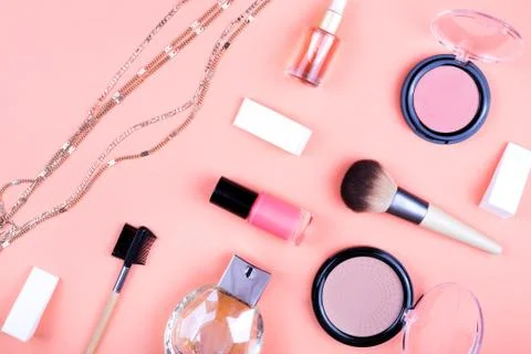 Set of decorative cosmetics for make up. Stock Photos