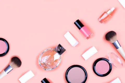 Set of decorative cosmetics for make up. Foto stock