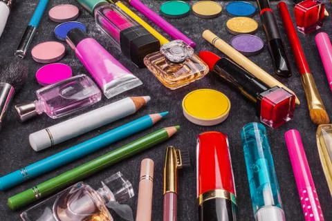 Set of decorative cosmetics Stock Photos
