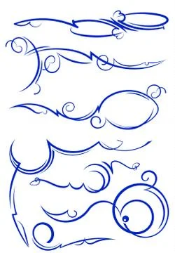 Set of decorative elements Illustrazione stock