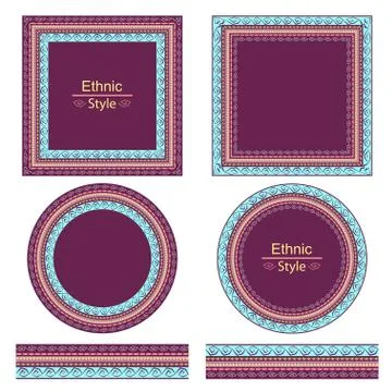 Set of decorative elements Stock Illustration